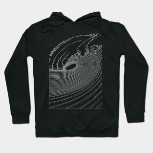 Pacific Waves V Noir Hoodie